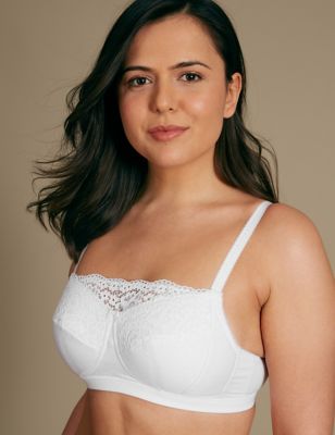 Post Surgery Vintage Lace Padded Full Cup Bra